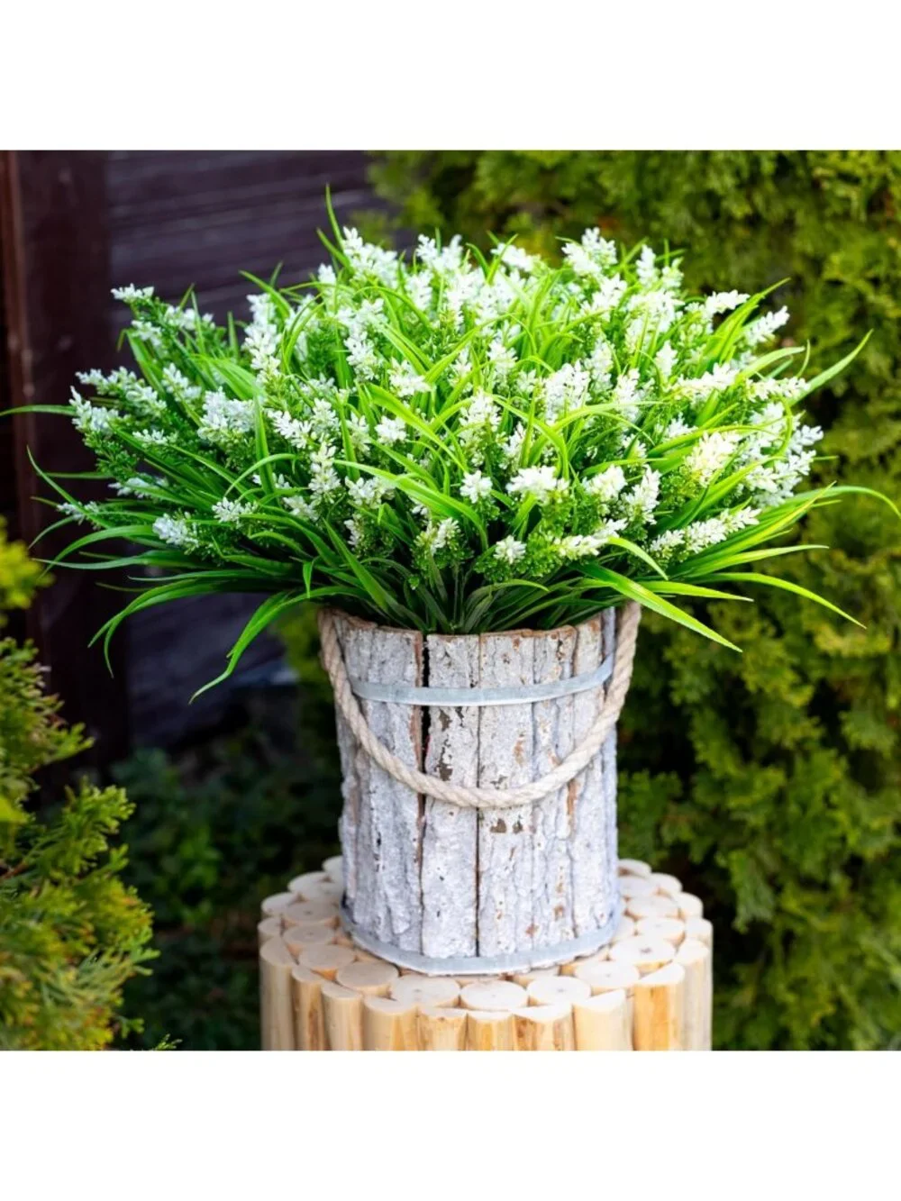 20 Bundles Artificial Lavender Flowers - Realistic Fake Plants for Outdoor Decor